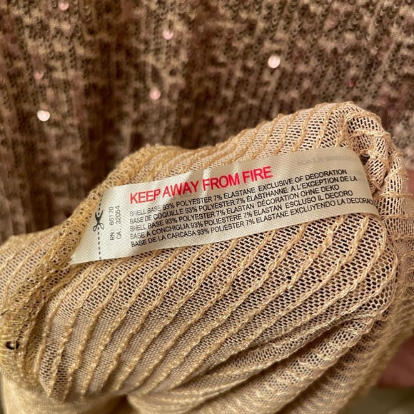 Free People Women's Gold Rush Long Sleeve Top Intimately Size Medium NWOT - Picture 5 of 5